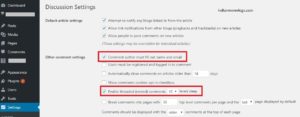 Wordpress Discussion Settings